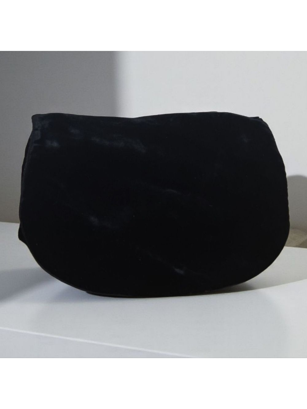 Vintage Black Velvet Clutch with Hand Muff